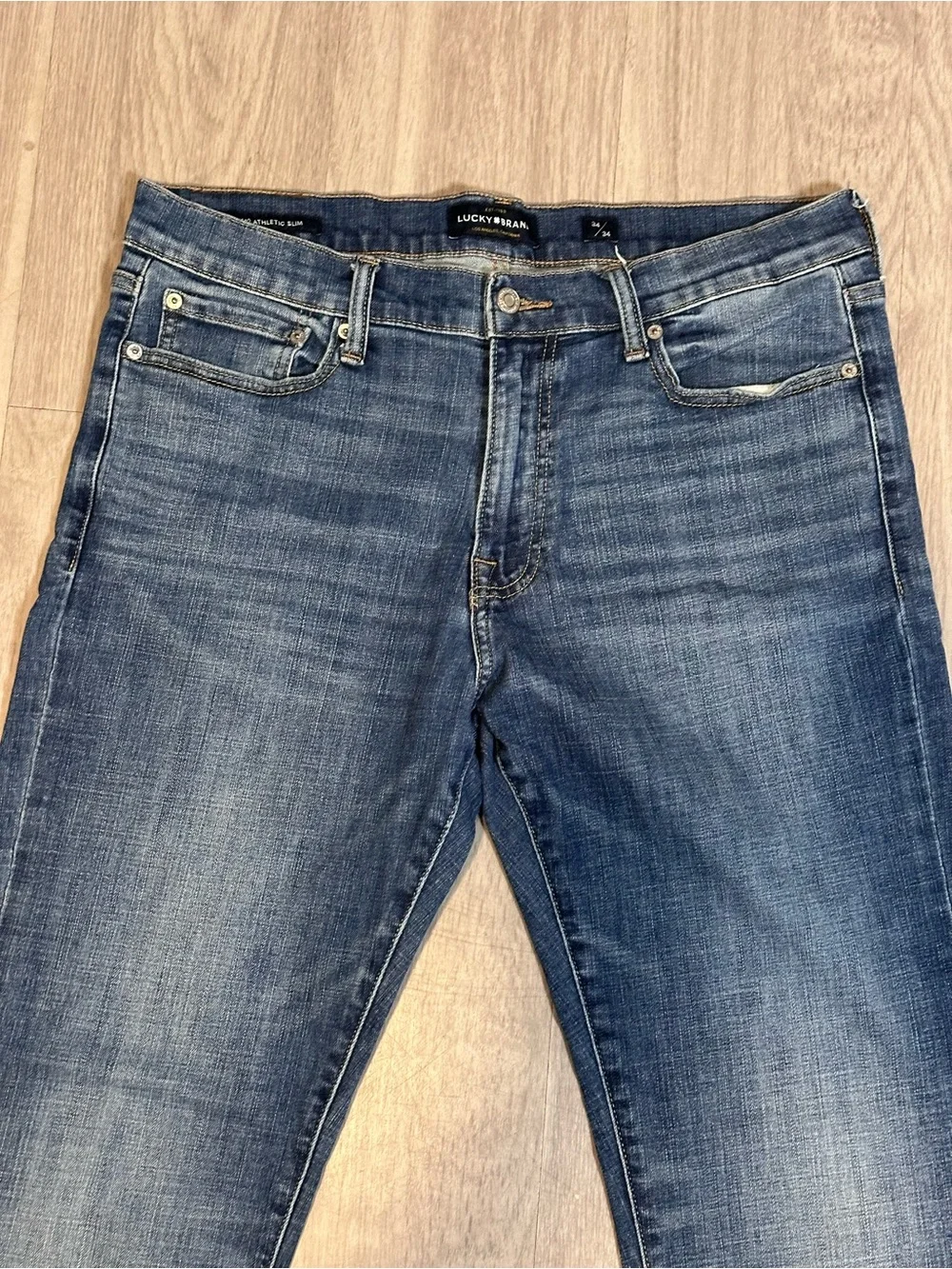 Lucky Brand Jeans Mens 34x34 Blue 410 Athletic Slim Medium Wash